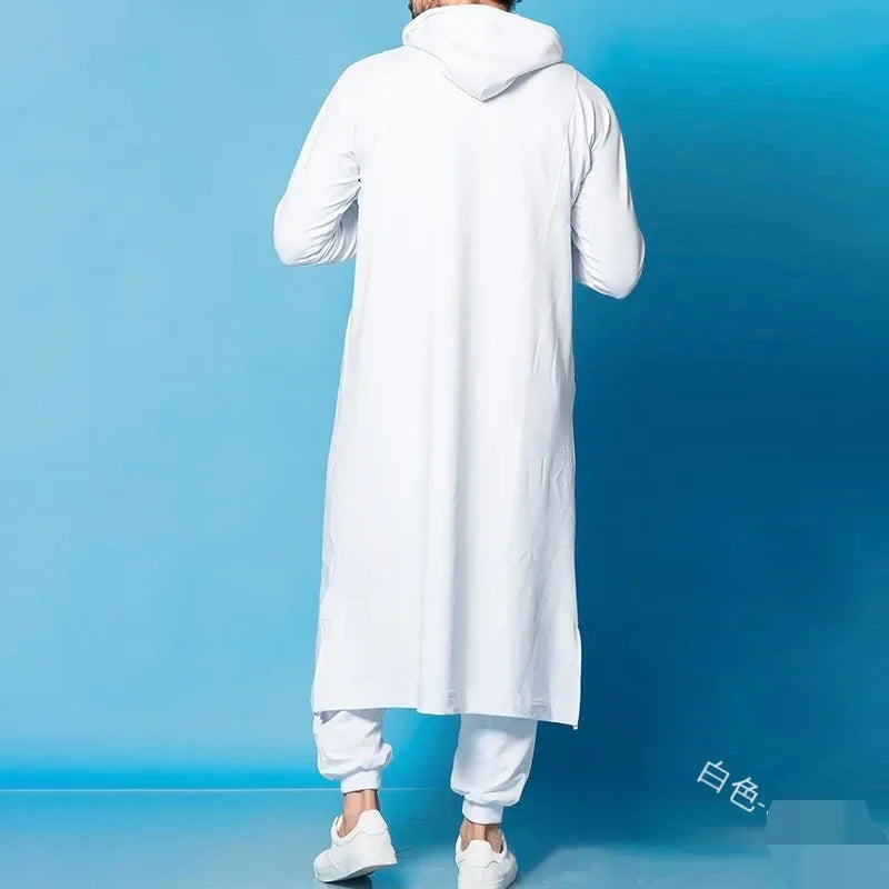 هودي رجالي طويل بتصميم عتيق (Vintage) – لمسة عصرية للأناقة اليومية